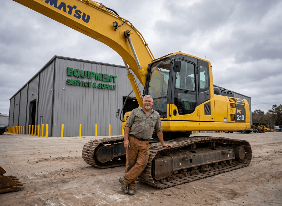 Hank Morrison with Komatsu PC210 Excavator